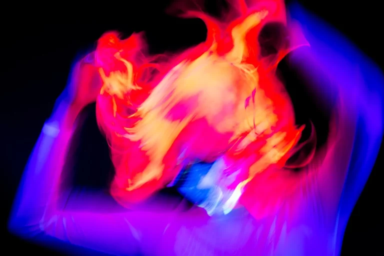 Deja Vu Showgirls Las Vegas dancer inverted color